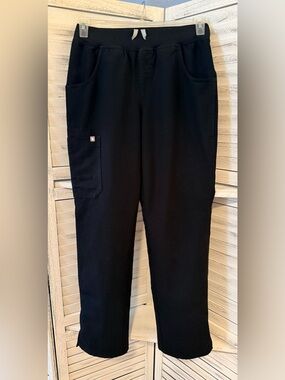 Bundle FIGS XS Scrub Pants Black Jogger & Straight Leg Technical Collection EUC